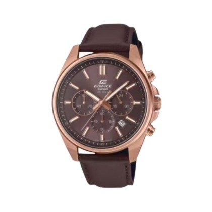 Casio Edifice EFV-650CL-5AVUDF Brown Leather Band Men Watch